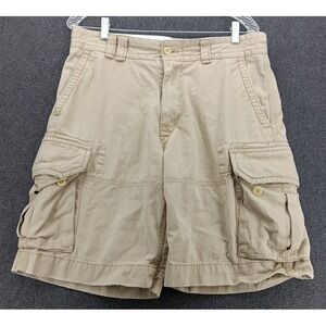 Polo Ralph Lauren blue label men's cargo shorts size 33‎ tan Classic Pockets